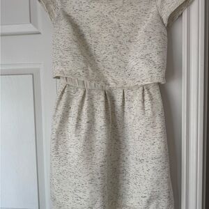 Maison Jules Cream and Gray Dress